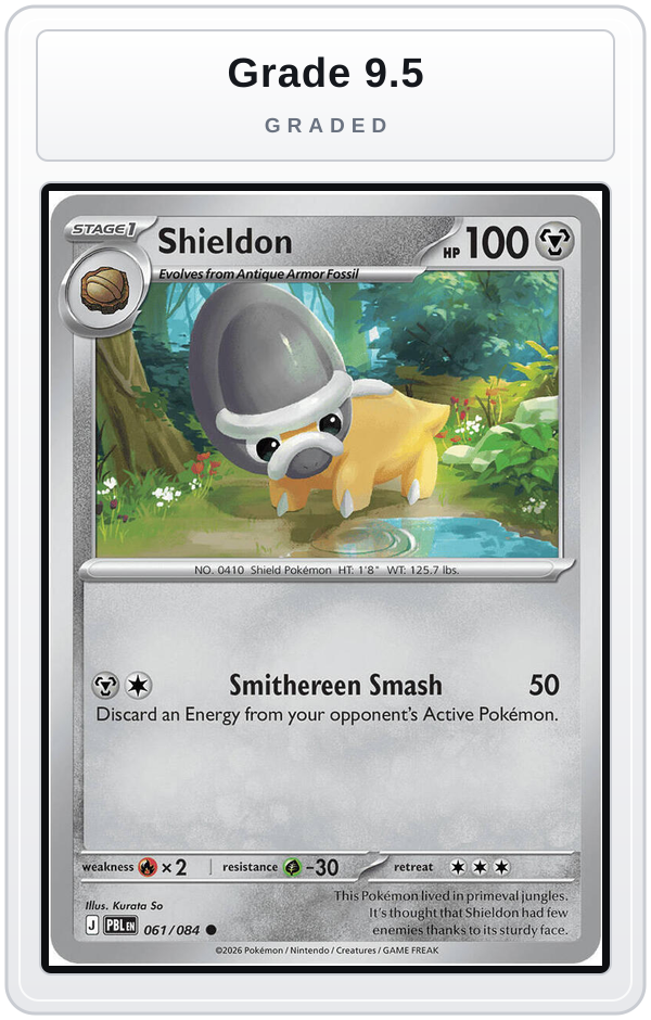 Graded - Shieldon — Grade 9.5 graded overlay