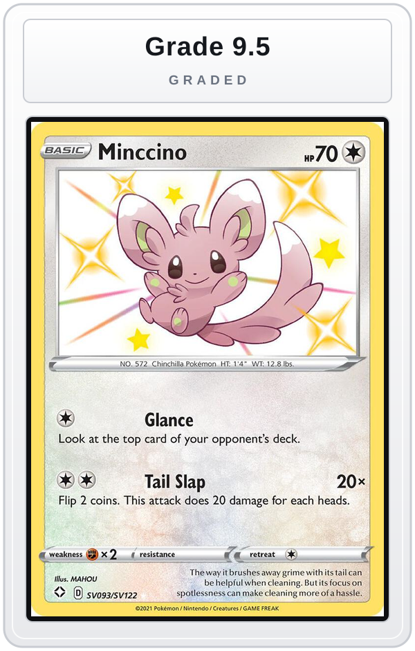 Graded - Minccino — Grade 9.5 graded overlay