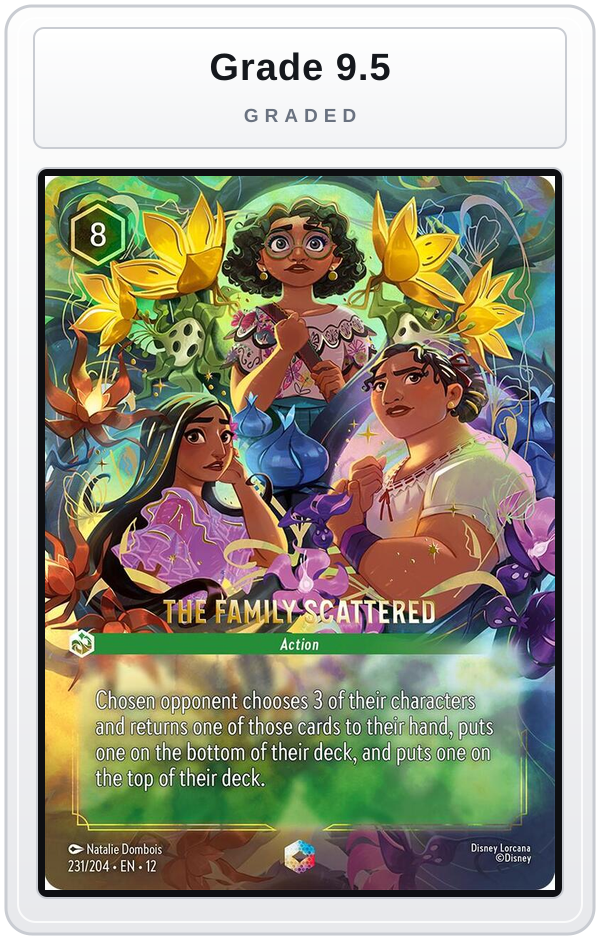 Graded - The Family Scattered (Enchanted) — Grade 9.5 graded overlay