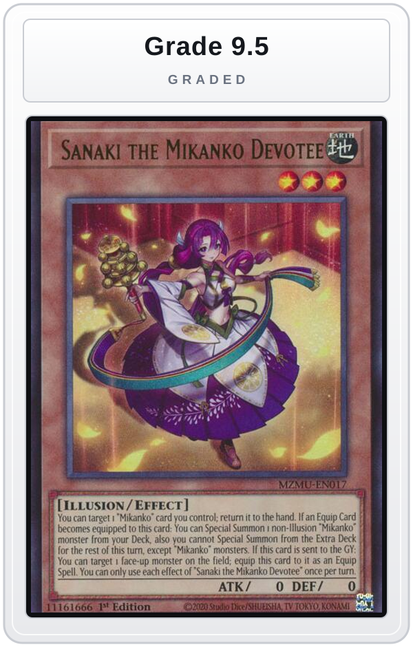 Graded - Sanaki the Mikanko Devotee — Grade 9.5 graded overlay