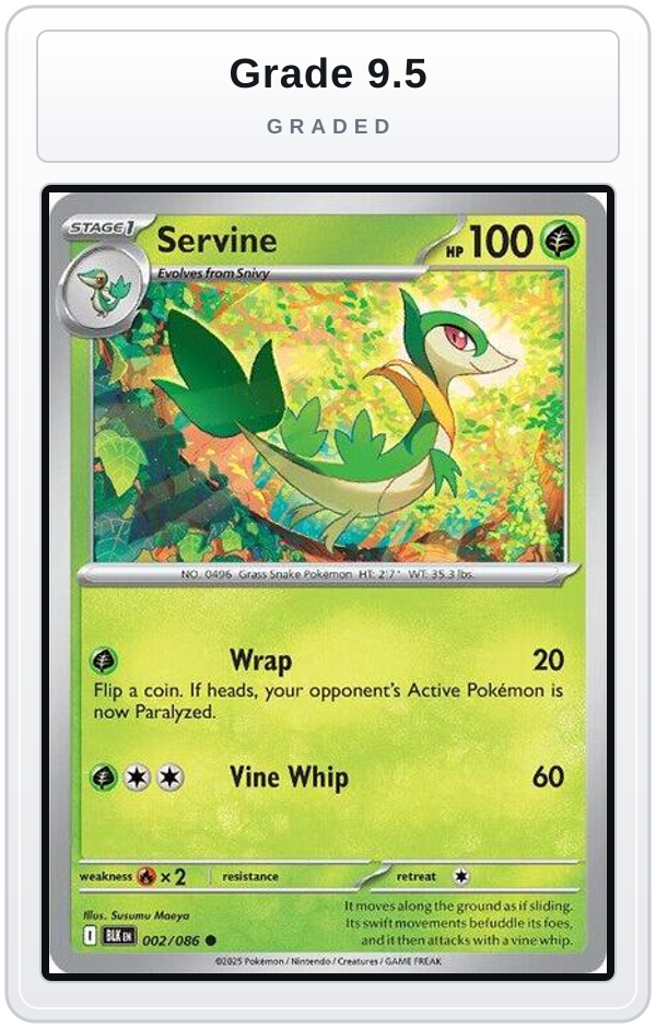 Graded - Servine — Grade 9.5 graded overlay