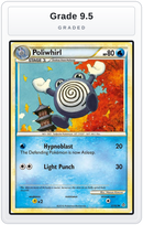 Graded - Poliwhirl — Grade 9.5 graded overlay