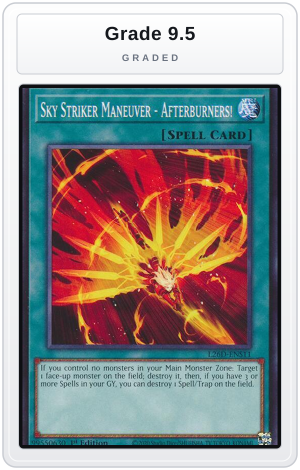 Graded - Sky Striker Maneuver - Afterburners! — Grade 9.5 graded overlay