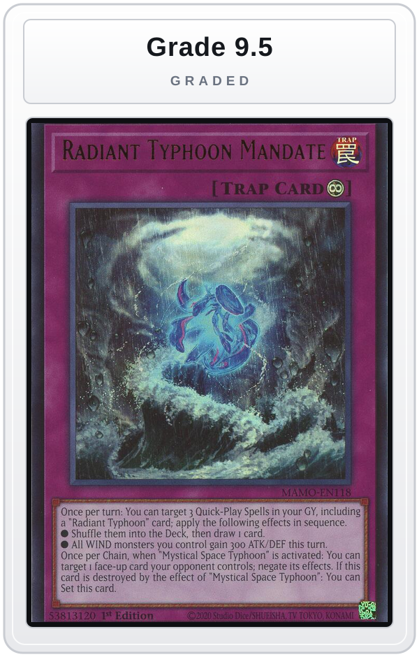 Graded - Radiant Typhoon Mandate — Grade 9.5 graded overlay