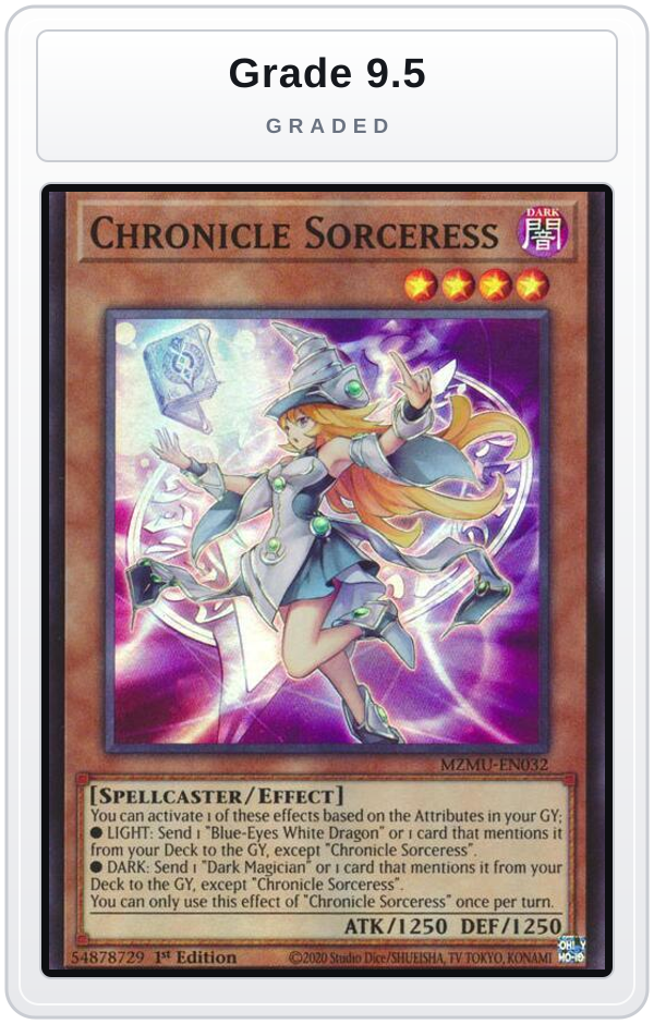 Graded - Chronicle Sorceress — Grade 9.5 graded overlay
