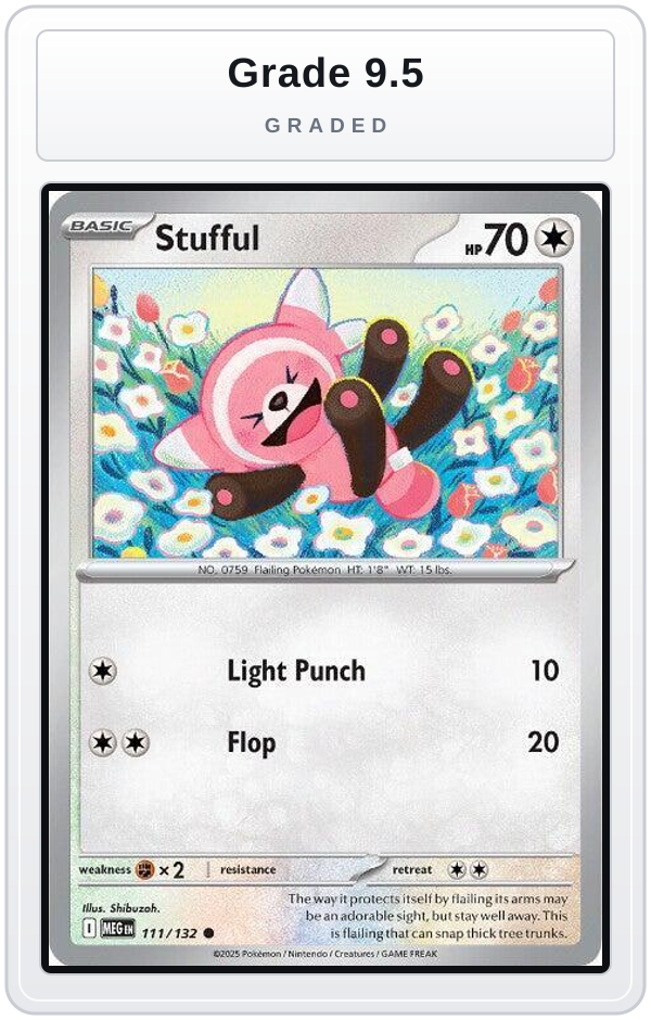 Graded - Stufful - 111/132 — Grade 9.5 graded overlay