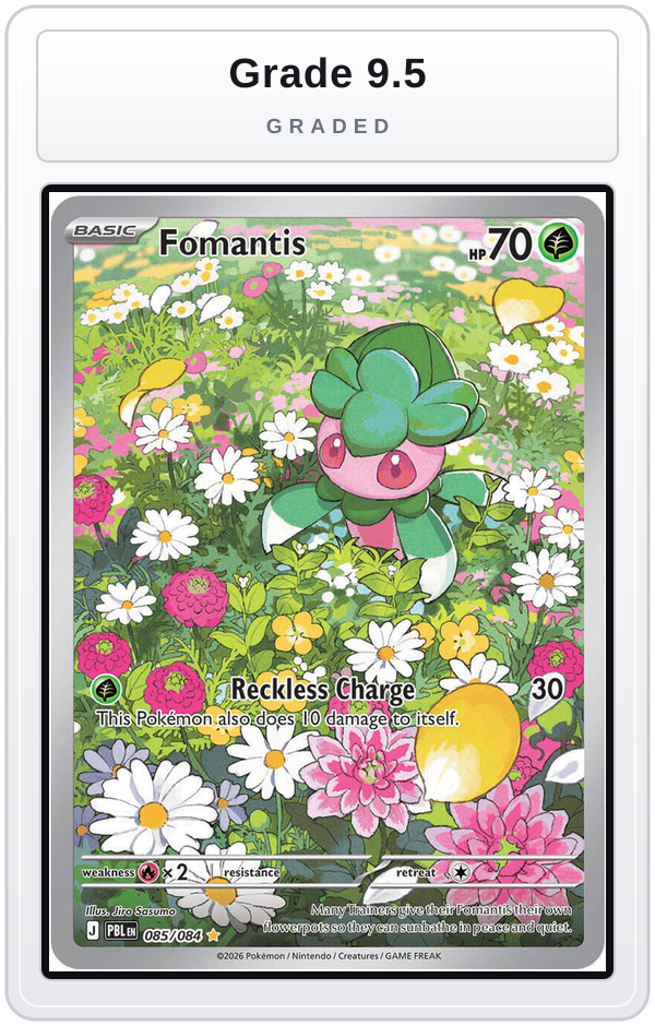 Graded - Fomantis - 085/084 — Grade 9.5 graded overlay