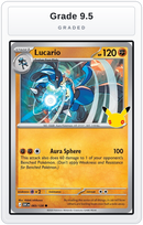 Graded - Lucario — Grade 9.5 graded overlay
