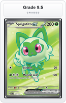 Graded - Sprigatito ex — Grade 9.5 graded overlay
