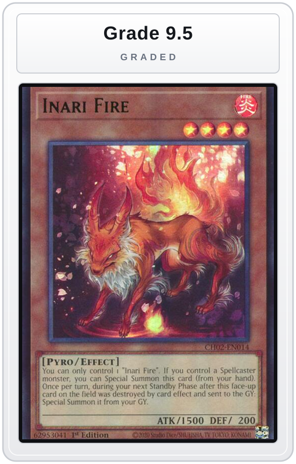 Graded - Inari Fire — Grade 9.5 graded overlay