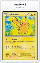 Graded - Pikachu - 5/12 — Grade 9.5 graded overlay