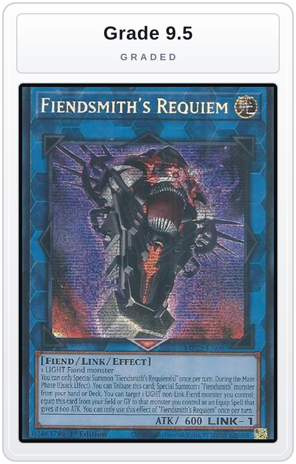 Graded - Fiendsmith's Requiem — Grade 9.5 graded overlay