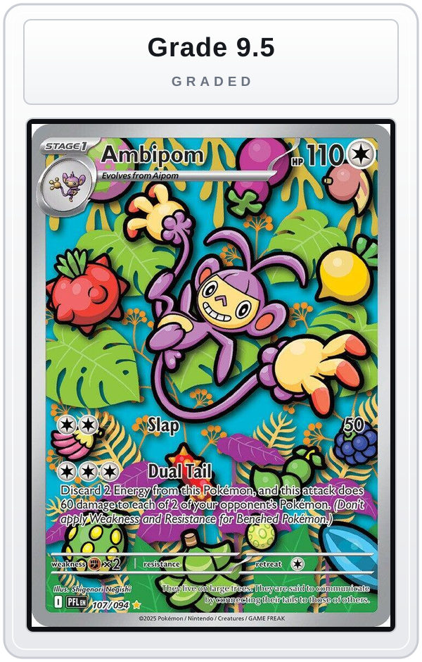Graded - Ambipom - 107/094 — Grade 9.5 graded overlay
