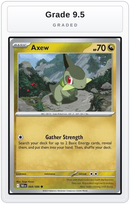 Graded - Axew — Grade 9.5 graded overlay