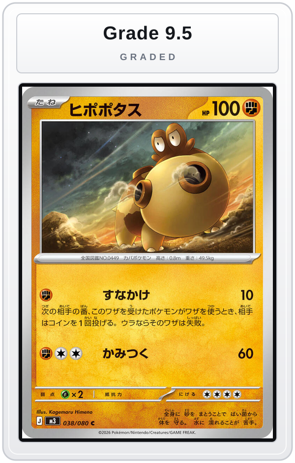 Graded - Hippopotas — Grade 9.5 graded overlay