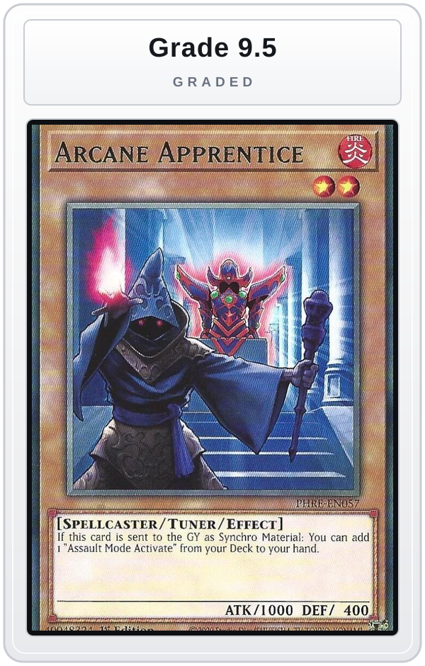 Graded - Arcane Apprentice — Grade 9.5 graded overlay