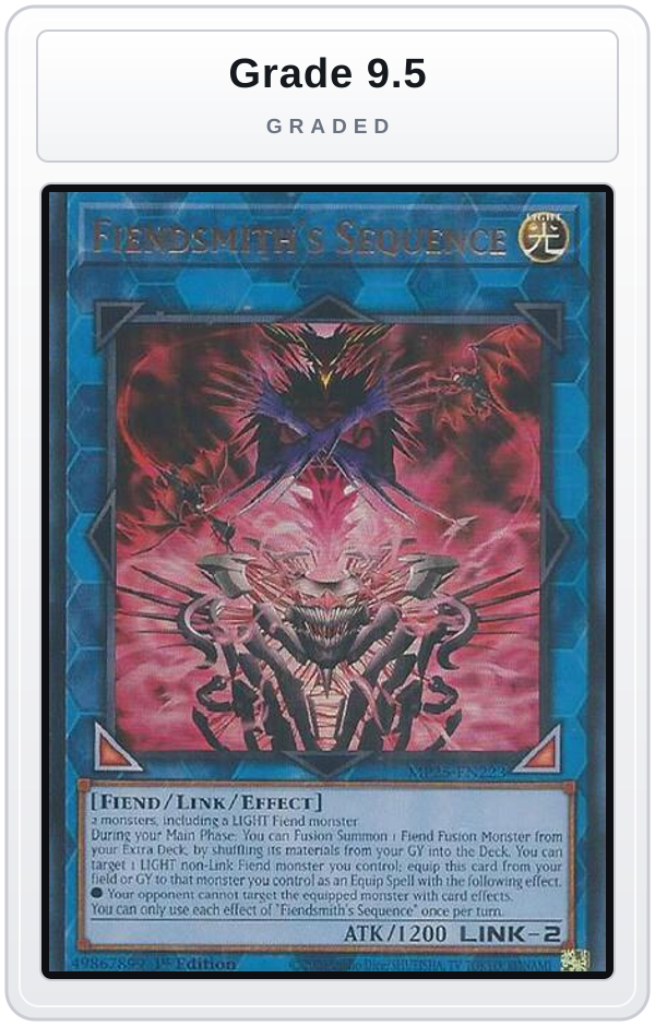 Graded - Fiendsmith's Sequence — Grade 9.5 graded overlay