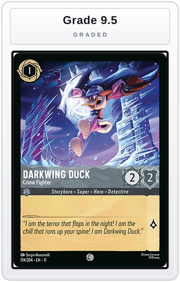 Graded - Darkwing Duck - Crime Fighter — Grade 9.5 graded overlay