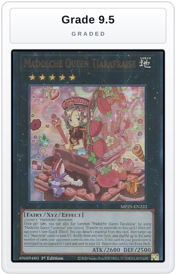 Graded - Madolche Queen Tiarafraise — Grade 9.5 graded overlay