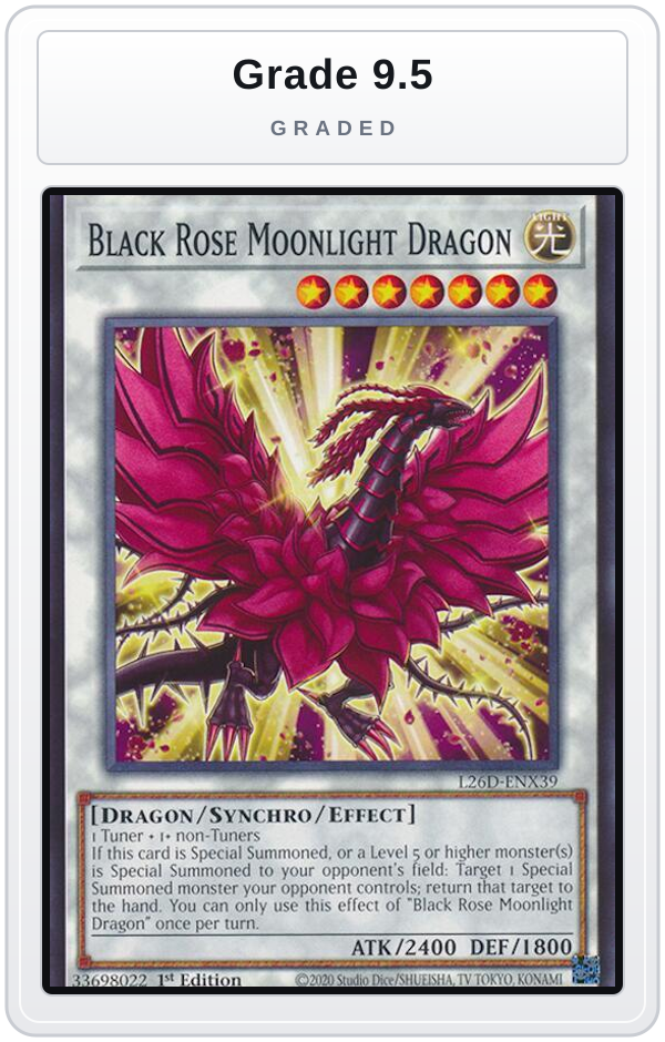 Graded - Black Rose Moonlight Dragon — Grade 9.5 graded overlay
