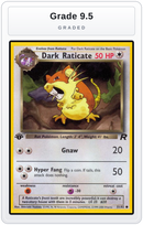Graded - Dark Raticate — Grade 9.5 graded overlay