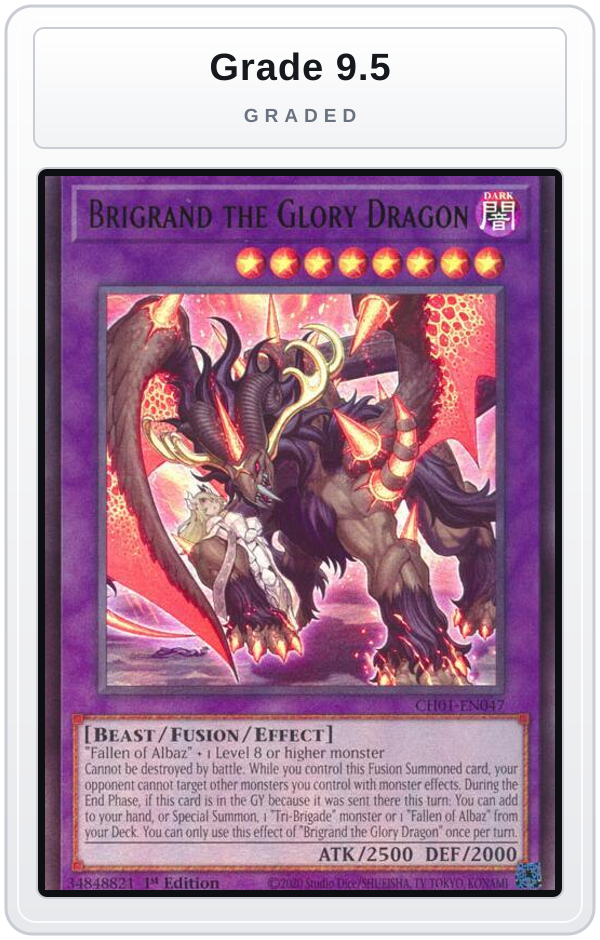 Graded - Brigrand the Glory Dragon — Grade 9.5 graded overlay