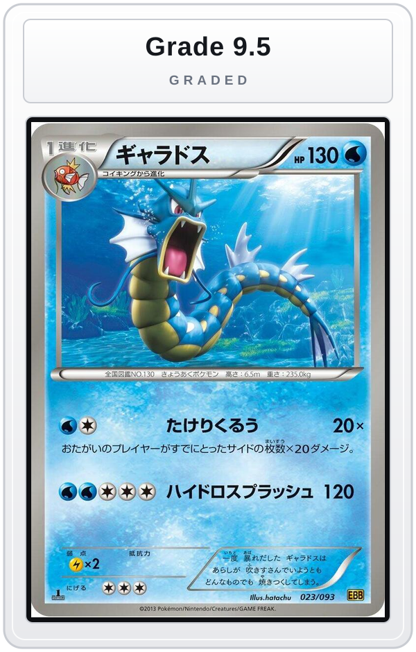 Graded - Gyarados — Grade 9.5 graded overlay
