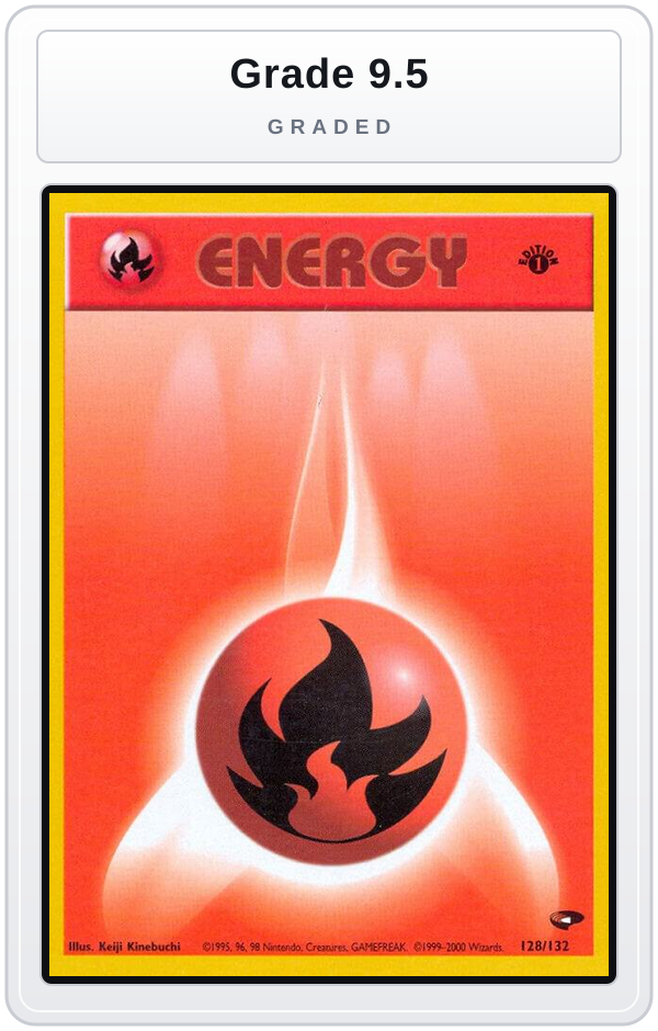 Graded - Fire Energy — Grade 9.5 graded overlay
