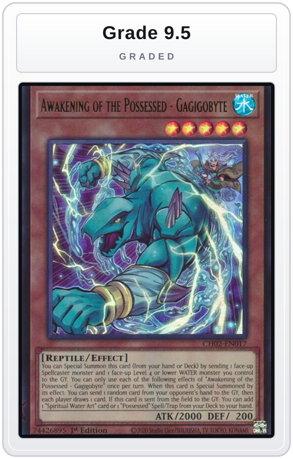 Graded - Awakening of the Possessed - Gagigobyte — Grade 9.5 graded overlay