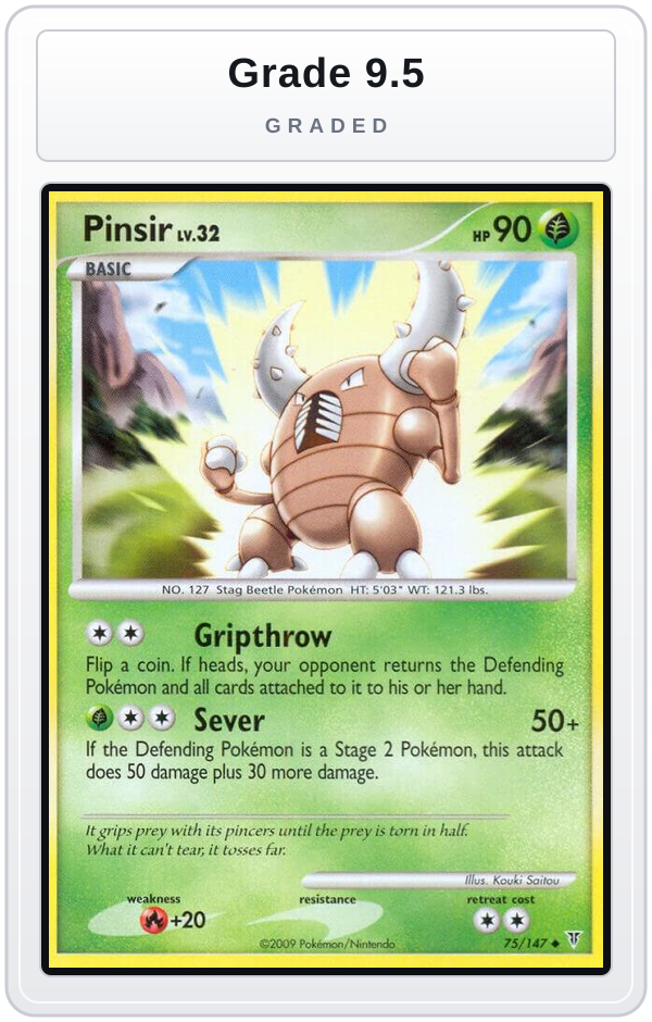 Graded - Pinsir — Grade 9.5 graded overlay