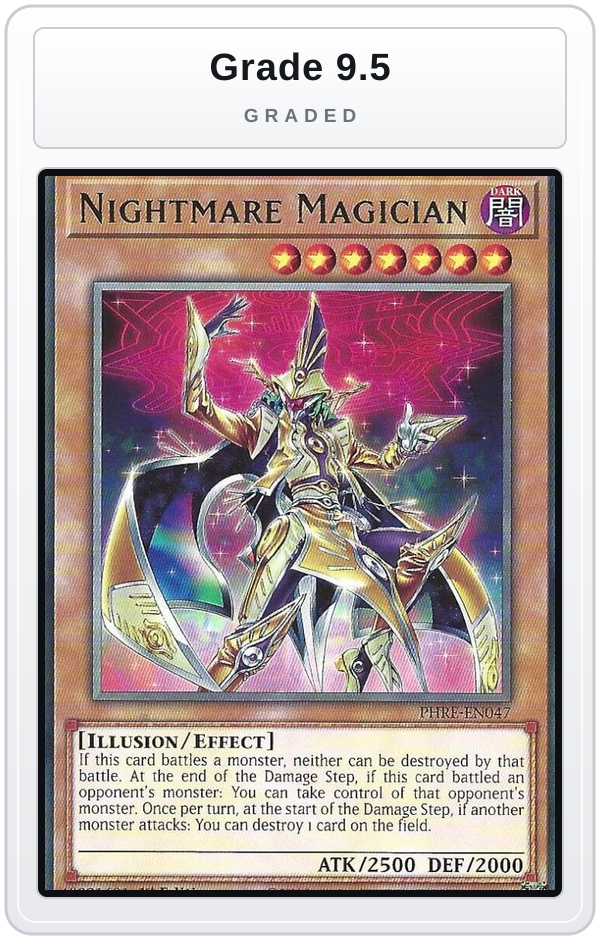 Graded - Nightmare Magician — Grade 9.5 graded overlay