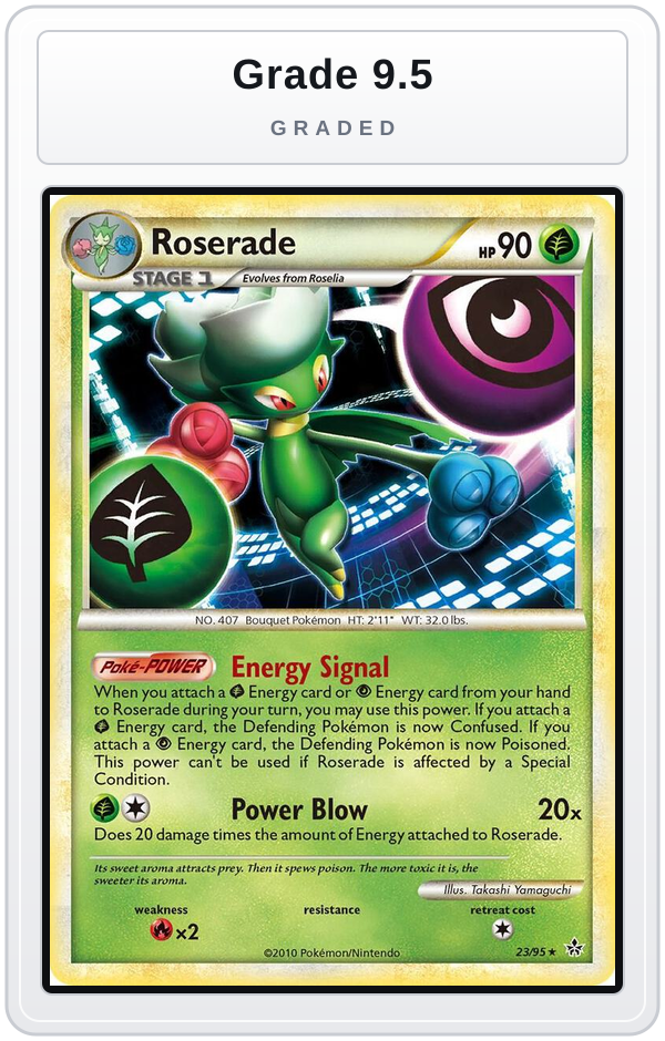 Graded - Roserade — Grade 9.5 graded overlay