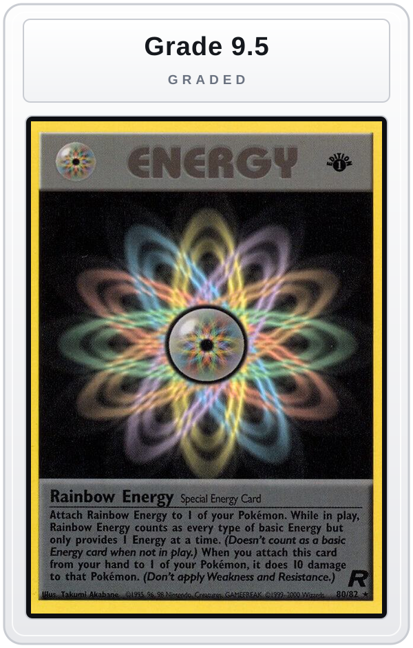 Graded - Rainbow Energy (80) — Grade 9.5 graded overlay