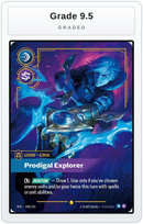 Graded - Ezreal - Prodigal Explorer (Overnumbered) — Grade 9.5 graded overlay