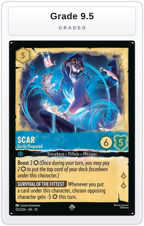 Graded - Scar - Eerily Prepared — Grade 9.5 graded overlay
