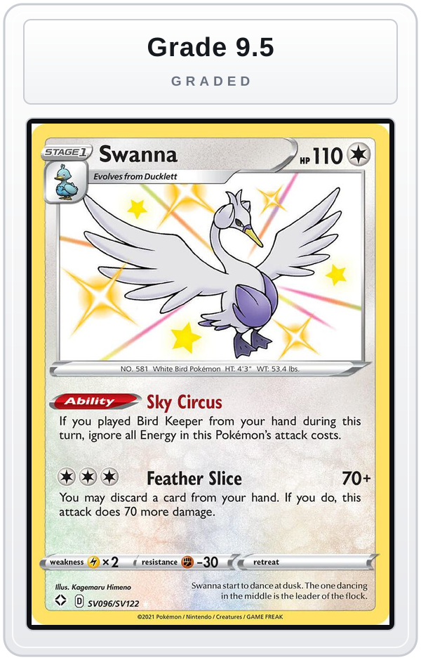 Graded - Swanna — Grade 9.5 graded overlay