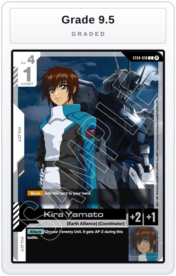 Graded - Kira Yamato — Grade 9.5 graded overlay