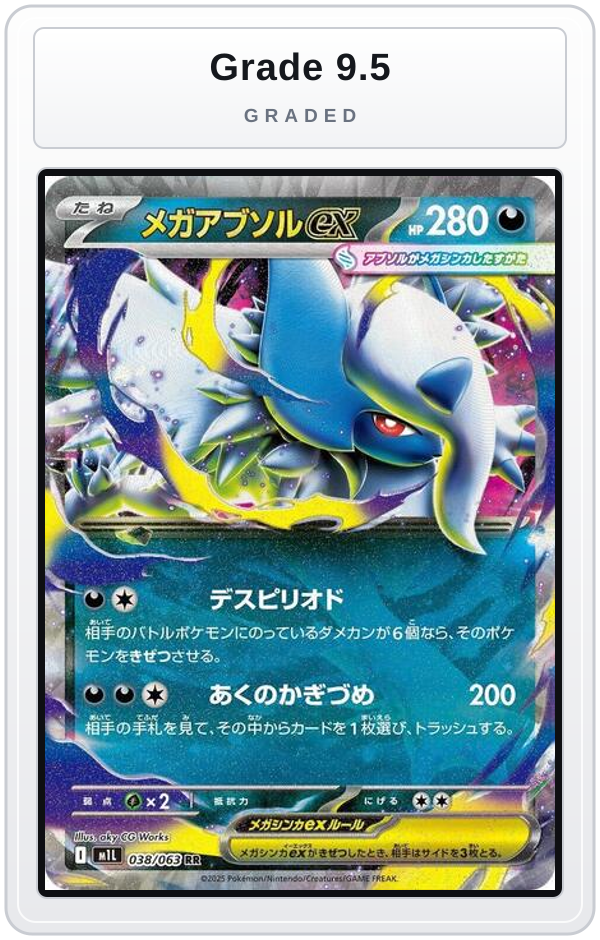 Graded - Mega Absol ex - 038/063 — Grade 9.5 graded overlay