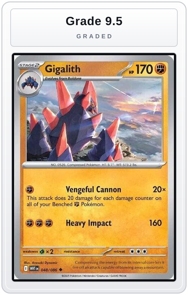 Graded - Gigalith — Grade 9.5 graded overlay