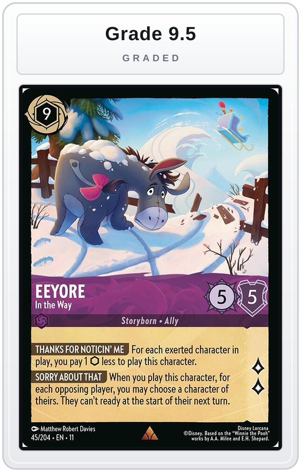 Graded - Eeyore - In the Way — Grade 9.5 graded overlay