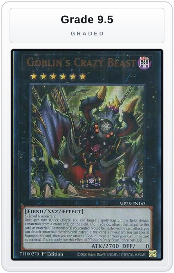 Graded - Goblin's Crazy Beast — Grade 9.5 graded overlay