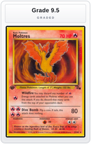 Graded - Moltres (27) — Grade 9.5 graded overlay