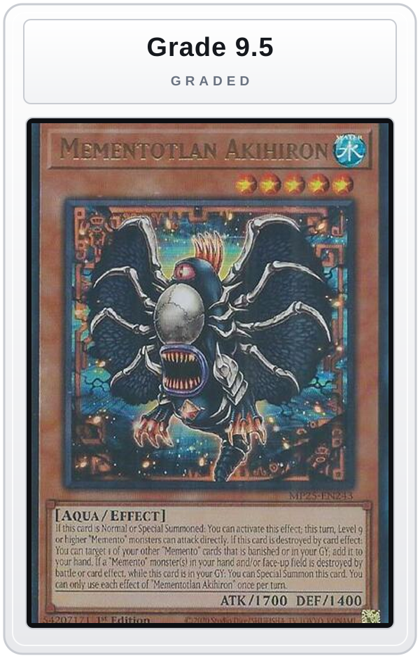 Graded - Mementotlan Akihiron — Grade 9.5 graded overlay