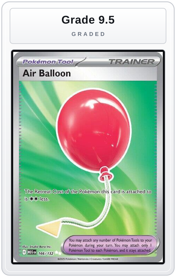 Graded - Air Balloon — Grade 9.5 graded overlay