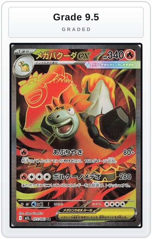Graded - Mega Camerupt ex - 077/063 — Grade 9.5 graded overlay