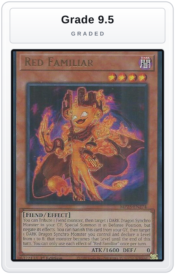Graded - Red Familiar — Grade 9.5 graded overlay