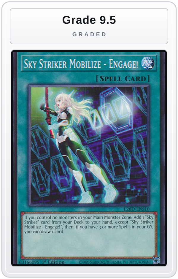 Graded - Sky Striker Mobilize - Engage! — Grade 9.5 graded overlay