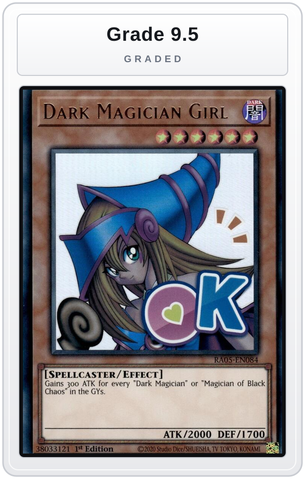 Graded - Dark Magician Girl — Grade 9.5 graded overlay