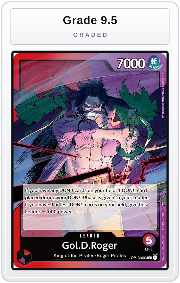 Graded - Gol.D.Roger (003) — Grade 9.5 graded overlay