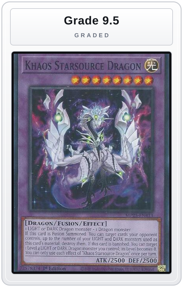 Graded - Khaos Starsource Dragon — Grade 9.5 graded overlay